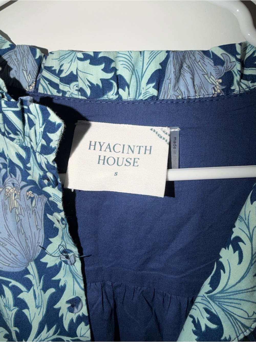 Hyacinth House Dresses | Multi Blue Leafy Floral Mimi Midi Dress - Picture 5 of 8